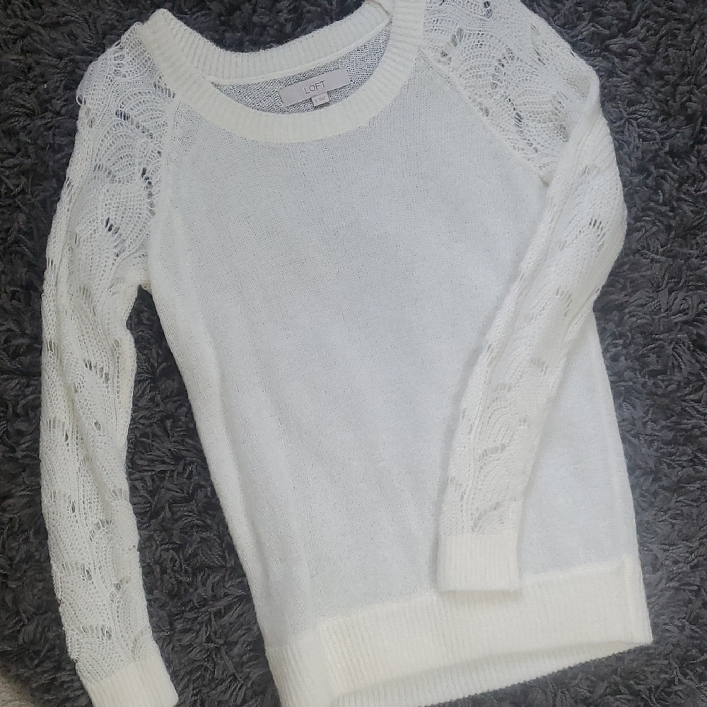 LOFT Women's White Sweater